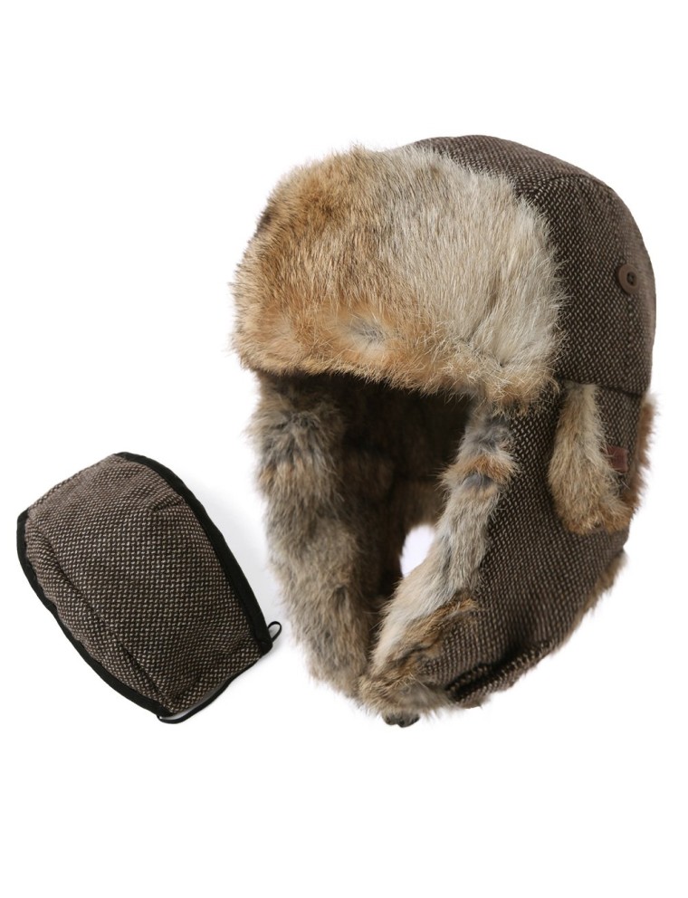 Brown ski hat for cold weather