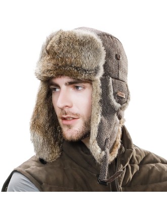 Brown ski hat for cold weather