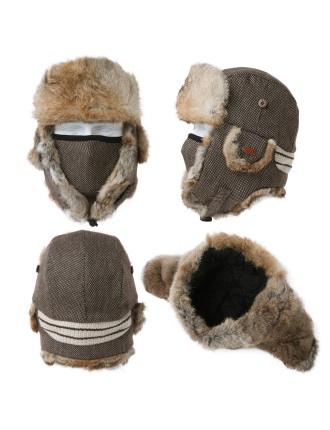 Brown ski hat for cold weather