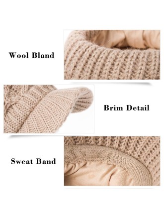 Women's Winter Wool Newsboy Hat