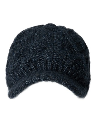 Women's Winter Wool Black Newsboy Hat