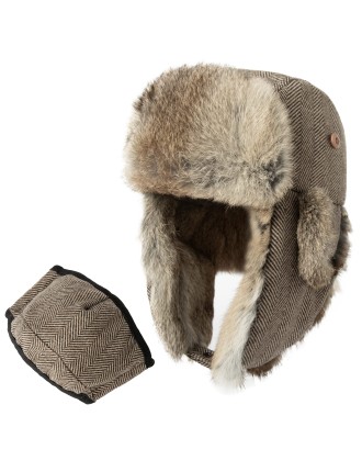 Winter ski aviator hat